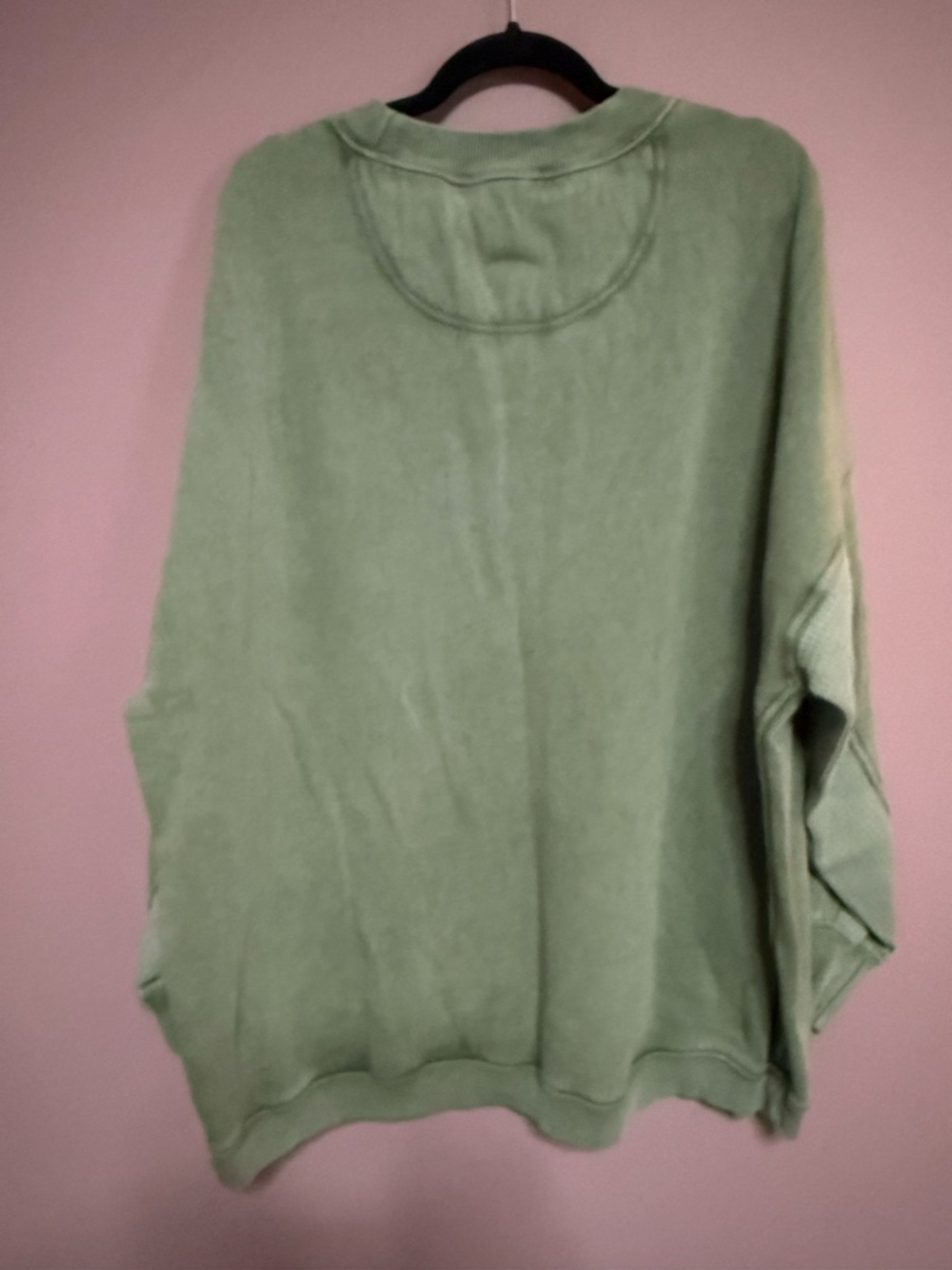 Aerie Getaway Sweatshirt in Olive Fun, Size XL - Picture 2 of 2
